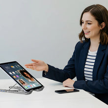 UNITEK D1137AGY01 Foldable Laptop Stand with 7-in-1 USB-C Docking Station 4K@60Hz 100W PD Aluminium