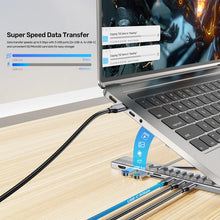 UNITEK D1137AGY01 Foldable Laptop Stand with 7-in-1 USB-C Docking Station 4K@60Hz 100W PD Aluminium