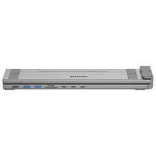 UNITEK D1137AGY01 Foldable Laptop Stand with 7-in-1 USB-C Docking Station 4K@60Hz 100W PD Aluminium