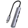 UNITEK H1208B 4-in-1 USB-C Hub 1xUSB-A 5Gbps 3xUSB-A 480Mbps for MacBook iPad Pro PC Data Transfer