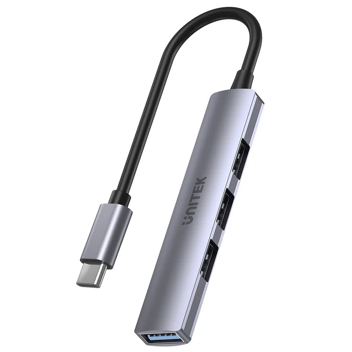 UNITEK H1208B 4-in-1 USB-C Hub 1xUSB-A 5Gbps 3xUSB-A 480Mbps for MacBook iPad Pro PC Data Transfer
