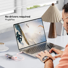 UNITEK H1319ACL01 4-Port USB-A & USB-C Bi-Directional Hub with Detachable Cable, 5Gbps High-Speed Data Transfer, Plug & Play Multi USB Adapter