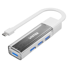UNITEK H1319ACL01 4-Port USB-A & USB-C Bi-Directional Hub with Detachable Cable, 5Gbps High-Speed Data Transfer, Plug & Play Multi USB Adapter
