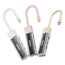 UNITEK H1319ACL01 4-Port USB-A & USB-C Bi-Directional Hub with Detachable Cable, 5Gbps High-Speed Data Transfer, Plug & Play Multi USB Adapter