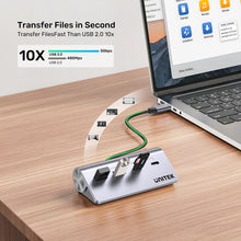 UNITEK H1337AGY01 uHUB Q4 4-in-1 USB-C Hub with 2 USB-A, 2 USB-C Ports & 5Gbps Data Transfer