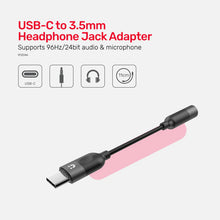 UNITEK M1204A USB-C to 3.5mm Headphone Adapter Hi-Fi DAC 96kHz/24-bit for iPhone iPad Samsung Pixel