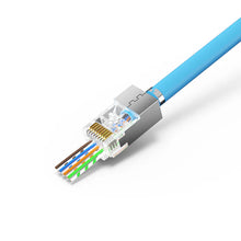 UNITEK OT1093ATP01 Cat7 Pass-Through RJ45 Connector Shielded Gold-Plated 10Gbps 600MHz