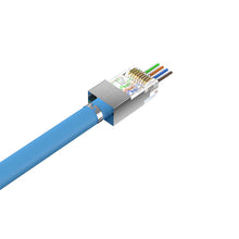UNITEK OT1093ATP01 Cat7 Pass-Through RJ45 Connector Shielded Gold-Plated 10Gbps 600MHz