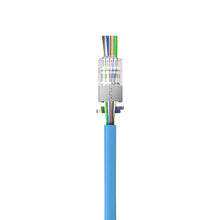 UNITEK OT1093ATP01 Cat7 Pass-Through RJ45 Connector Shielded Gold-Plated 10Gbps 600MHz