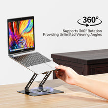 UNITEK OT1098AGY01 Adjustable Laptop Stand 360° Rotation Detachable Cooling Fan Carbon Steel Aluminum