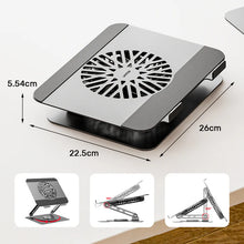 UNITEK OT1098AGY01 Adjustable Laptop Stand 360° Rotation Detachable Cooling Fan Carbon Steel Aluminum