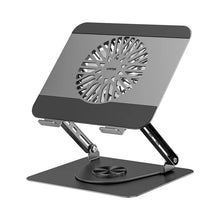 UNITEK OT1098AGY01 Adjustable Laptop Stand 360° Rotation Detachable Cooling Fan Carbon Steel Aluminum