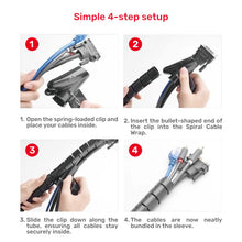 UNITEK OT1102ABK03 Spiral Cable Wrap 5m / 10m Adjustable Cable Management Sleeve with Clip