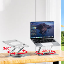 UNITEK OT180SL01 Adjustable Laptop Stand 360° Rotating Base Aluminium 4.4kg Support Foldable Ergonomic