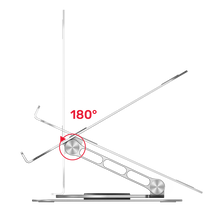 UNITEK OT180SL01 Adjustable Laptop Stand 360° Rotating Base Aluminium 4.4kg Support Foldable Ergonomic