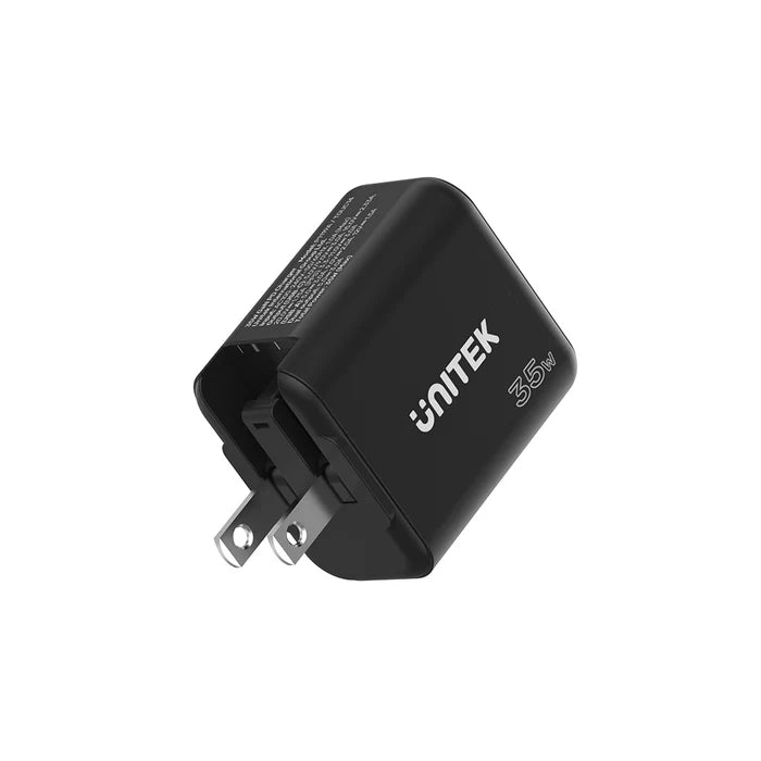 UNITEK P1119A 35W GaN Wall Charger PD35W QC18W Foldable Plug Travel Charger for iPhone Samsung MacBook Air