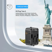 UNITEK P1120ABK01 Universal Travel Adapter 20W PD 18W QC 3.0 4-in-1 Plug for over 200 Countries USB-C USB-A