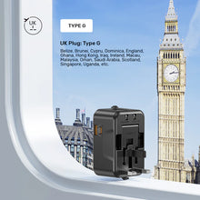 UNITEK P1120ABK01 Universal Travel Adapter 20W PD 18W QC 3.0 4-in-1 Plug for over 200 Countries USB-C USB-A