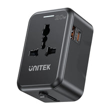 UNITEK P1120ABK01 Universal Travel Adapter 20W PD 18W QC 3.0 4-in-1 Plug for over 200 Countries USB-C USB-A