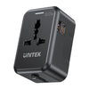 UNITEK P1120ABK01 Universal Travel Adapter 20W PD 18W QC 3.0 4-in-1 Plug for over 200 Countries USB-C USB-A