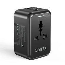 UNITEK P1120ABK01 Universal Travel Adapter 20W PD 18W QC 3.0 4-in-1 Plug for over 200 Countries USB-C USB-A