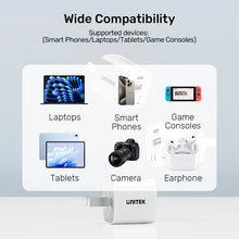 UNITEK P1125AWH01-US 33W Mini USB Wall Charger Dual Port USB-C PD 33W USB-A 30W for iPhone Samsung iPad