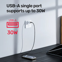 UNITEK P1125AWH01-US 33W Mini USB Wall Charger Dual Port USB-C PD 33W USB-A 30W for iPhone Samsung iPad