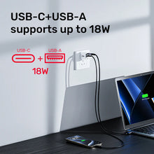 UNITEK P1125AWH01-US 33W Mini USB Wall Charger Dual Port USB-C PD 33W USB-A 30W for iPhone Samsung iPad