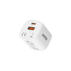 UNITEK P1125AWH01-US 33W Mini USB Wall Charger Dual Port USB-C PD 33W USB-A 30W for iPhone Samsung iPad