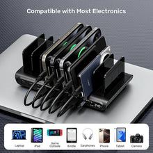 UNITEK P1230CBK01-EU 240W 10-Port USB Charging Station 8 USB-C 2 USB-A Smart Charger for Laptops Tablets Phones