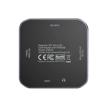UNITEK S1244CGY01 Magnetic SD/Micro SD Card Reader 6-in-1 PD100W HDMI 4K@60Hz AUX for iPhone 15+ MagSafe
