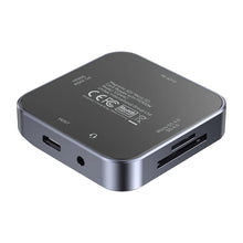 UNITEK S1244CGY01 Magnetic SD/Micro SD Card Reader 6-in-1 PD100W HDMI 4K@60Hz AUX for iPhone 15+ MagSafe
