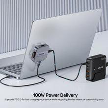 UNITEK S1244CGY01 Magnetic SD/Micro SD Card Reader 6-in-1 PD100W HDMI 4K@60Hz AUX for iPhone 15+ MagSafe