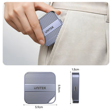 UNITEK S1244CGY01 Magnetic SD/Micro SD Card Reader 6-in-1 PD100W HDMI 4K@60Hz AUX for iPhone 15+ MagSafe