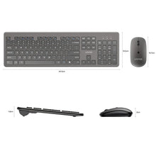 UNITEK T054AGY01-US SlimDuo 2.4GHz Wireless Keyboard and Mouse Combo Space Gray 1600 DPI Silent