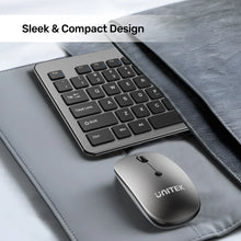 UNITEK T054AGY01-US SlimDuo 2.4GHz Wireless Keyboard and Mouse Combo Space Gray 1600 DPI Silent