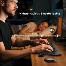 UNITEK T054AGY01-US SlimDuo 2.4GHz Wireless Keyboard and Mouse Combo Space Gray 1600 DPI Silent