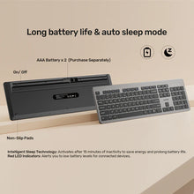 UNITEK T054AGY01-US SlimDuo 2.4GHz Wireless Keyboard and Mouse Combo Space Gray 1600 DPI Silent