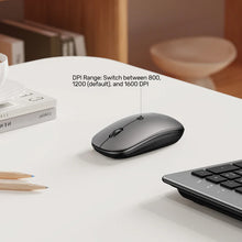 UNITEK T054AGY01-US SlimDuo 2.4GHz Wireless Keyboard and Mouse Combo Space Gray 1600 DPI Silent