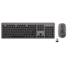UNITEK T054AGY01-US SlimDuo 2.4GHz Wireless Keyboard and Mouse Combo Space Gray 1600 DPI Silent