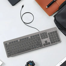 UNITEK T052AGY01-US SlimTap Ultra Light Wired Keyboard 104 Keys Space Grey USB-A Silent Ergonomic