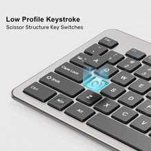 UNITEK T052AGY01-US SlimTap Ultra Light Wired Keyboard 104 Keys Space Grey USB-A Silent Ergonomic