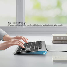 UNITEK T052AGY01-US SlimTap Ultra Light Wired Keyboard 104 Keys Space Grey USB-A Silent Ergonomic