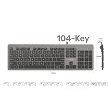 UNITEK T052AGY01-US SlimTap Ultra Light Wired Keyboard 104 Keys Space Grey USB-A Silent Ergonomic