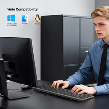 UNITEK T053AGY01-US SlimTap Ultra Light Wired Keyboard 99 Keys Space Grey USB-C/USB-A Silent Ergonomic