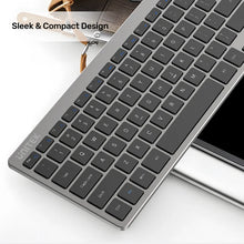 UNITEK T053AGY01-US SlimTap Ultra Light Wired Keyboard 99 Keys Space Grey USB-C/USB-A Silent Ergonomic
