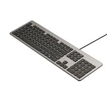 UNITEK T052AGY01-US SlimTap Ultra Light Wired Keyboard 104 Keys Space Grey USB-A Silent Ergonomic