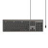 UNITEK T052AGY01-US SlimTap Ultra Light Wired Keyboard 104 Keys Space Grey USB-A Silent Ergonomic