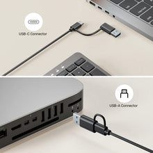 UNITEK T053AGY01-US SlimTap Ultra Light Wired Keyboard 99 Keys Space Grey USB-C/USB-A Silent Ergonomic