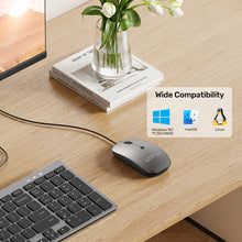 UNITEK T060BGY01 SlimTrack Wired Optical Mouse 1600 DPI Silent USB-A for Laptop PC